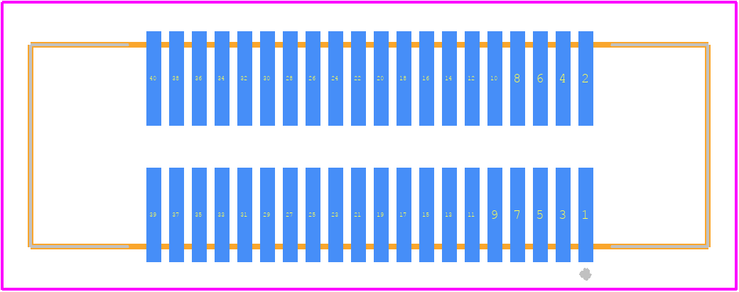 FX6A-40S-0.8SV2(71) - Hirose PCB footprint - Other - Other - FX6A-40S-0.8SV2(71)-2