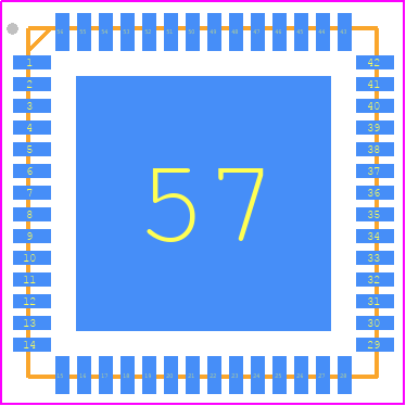 SI3459-B02-IM - Silicon Labs PCB footprint - Quad Flat No-Lead - Quad Flat No-Lead - GATE1