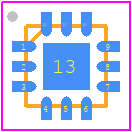F2972NEGK - Renesas Electronics PCB footprint - Quad Flat No-Lead - Quad Flat No-Lead - 2mm x 2mm x 0.5mm 12-pin TQFN
