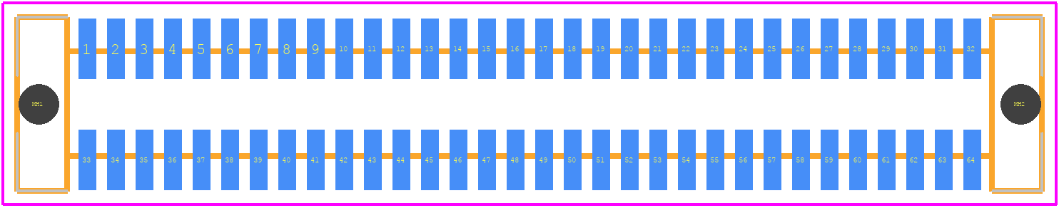 71439-1364 - Molex PCB footprint - Other - Other - 71439-1364-1
