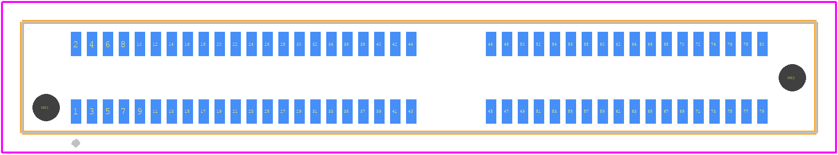 HSEC8-140-01-S-DV-A-WT-K-TR - SAMTEC PCB footprint - Other - Other - HSEC8-140-01-S-DV-A-WT-K-TR-3