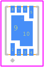 FDMD84100 - onsemi PCB footprint - Other - Other - PQFN8 3.30x5.00x0.75, 0.65P CASE 483AU ISSUE B