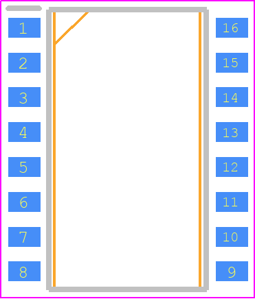 FAN7621N - onsemi PCB footprint - Small Outline Packages - Small Outline Packages - SOP16 CASE 565BF ISSUE O