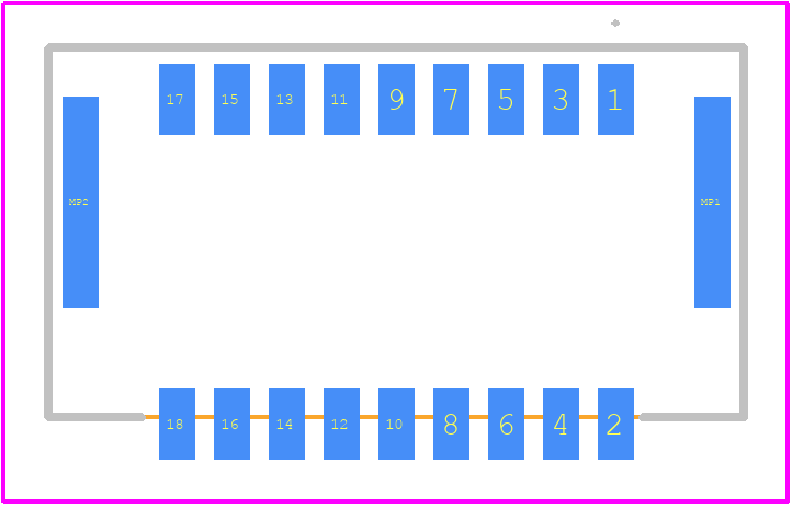 505433-1871 - Molex PCB footprint - Other - Other - 505433-1871-2