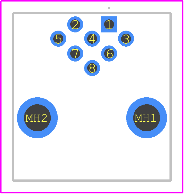 HR12-10R-8SDL(71) - Hirose PCB footprint - Other - Other - HR12-10R-8SDL(71)-3