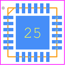 FAN8831MPX - onsemi PCB footprint - Quad Flat No-Lead - Quad Flat No-Lead - THCV333-Q