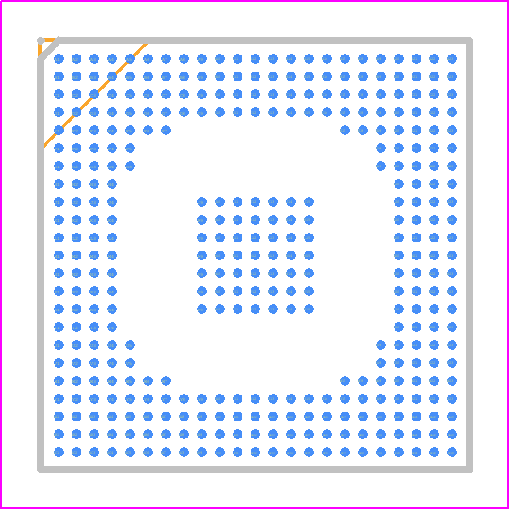ST2100TR - STMicroelectronics PCB footprint - BGA - BGA - TFBGA 12 x 12 x 1.2 mm,