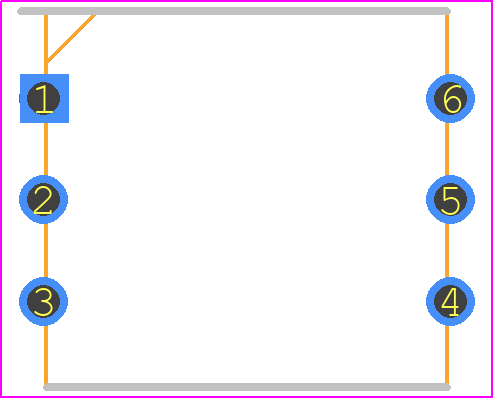 782100/53VC - Murata Electronics PCB footprint - Dual-In-Line Packages - Dual-In-Line Packages - 6 DIL Package