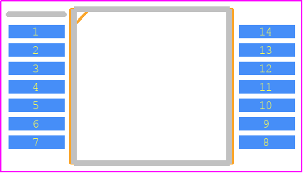 SP400-11-01 - Infineon PCB footprint - Small Outline Packages - Small Outline Packages - PG-DSOSP-14-82