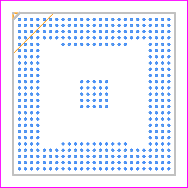 5CGXFC5C6M13I7N - Intel PCB footprint - BGA - BGA - 383-Pin Micro FineLine Ball-Grid Array (MBGA) - Copper Pillar - A:1.10