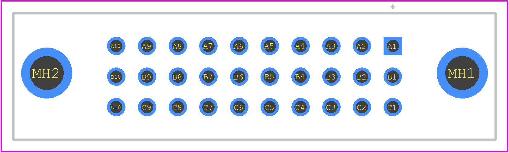 09252306421 - HARTING PCB footprint - Other - Other - 09252306421-1