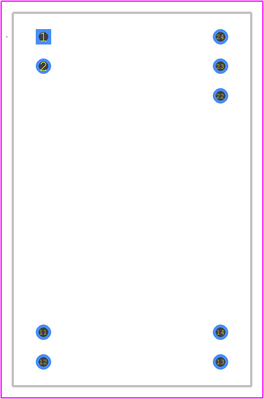 NLDD-350H - Mean Well PCB footprint - Other - Other - 24-DIP Module, 9 Leads