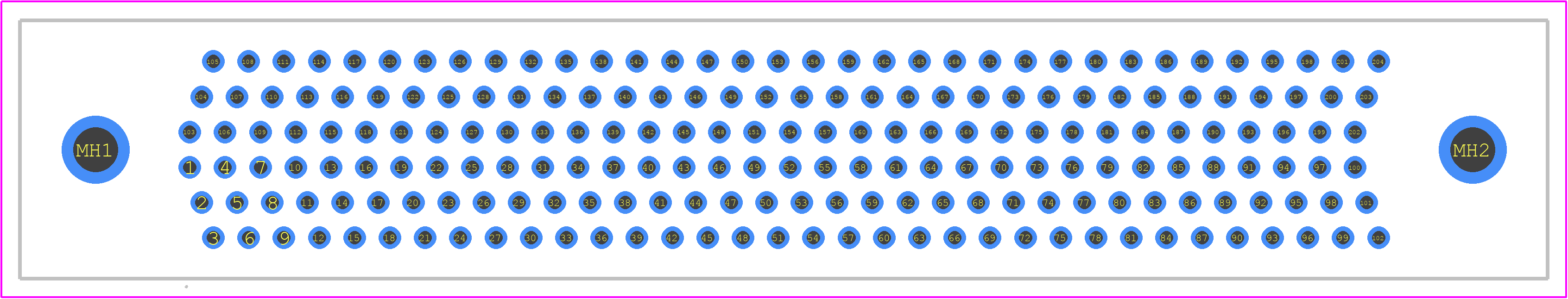 RM642-204-812-9601 - Molex PCB footprint - Other - Other - RM642-204-812-9601-1