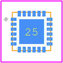 CMD240C4 - Qorvo PCB footprint - Other - Other - Ceramic QFN 4x4 mm x 24 leads
