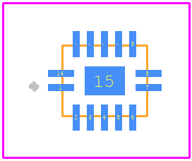 74LCX32BQX - onsemi PCB footprint - Other - Other - QFN14 3.0X2.5, 0.5P