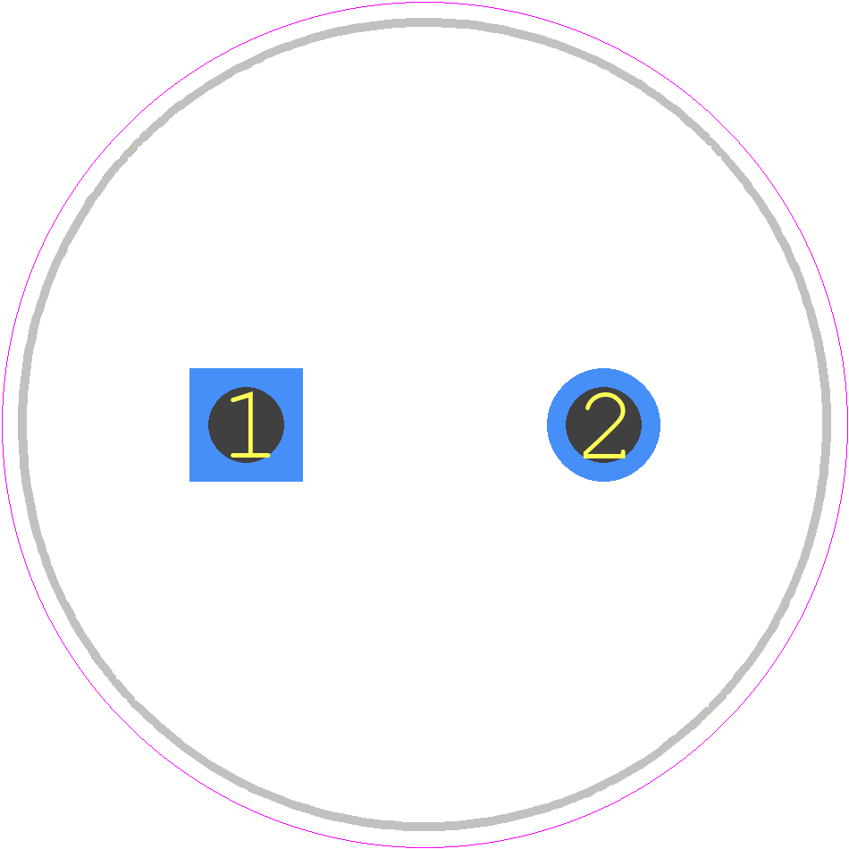 B43509A9227M087 - TDK PCB footprint - Capacitor, Polarized Radial Diameter - Capacitor, Polarized Radial Diameter - 22*50-1
