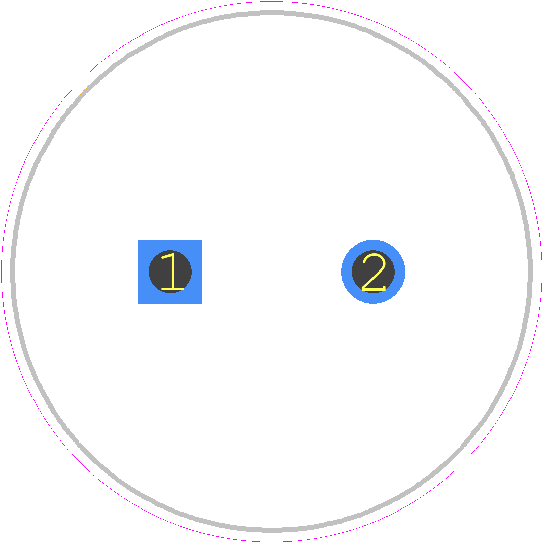 B43509A9277M080 - TDK PCB footprint - Capacitor, Polarized Radial Diameter - Capacitor, Polarized Radial Diameter - 25*45