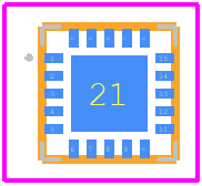 ADRF5026BCCZN - Analog Devices PCB footprint - Other - Other - 20-Terminal Land Grid Array [LGA] (CC-20-3)