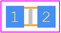 ACB1608H-015-T - TDK PCB footprint - Ferrite Bead Chip - Ferrite Bead Chip - size code 0603(1608)