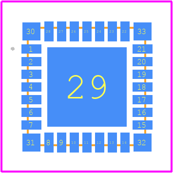 PIC18LF26K42T-I/MX - Microchip PCB footprint - Other - Other - 28-lead UQFN 6x6x0.5mm
