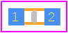 MMZ1005D121CTD25 - TDK PCB footprint - Ferrite Bead Chip - Ferrite Bead Chip - 0402 (1005 Metric)