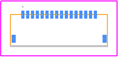 FFC2B28-16-G - GCT (GLOBAL CONNECTOR TECHNOLOGY) PCB footprint - Other - Other - FFC2B28-16-G-1
