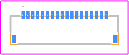 FFC2B28-18-G - GCT (GLOBAL CONNECTOR TECHNOLOGY) PCB footprint - Other - Other - FFC2B28-18-G-1