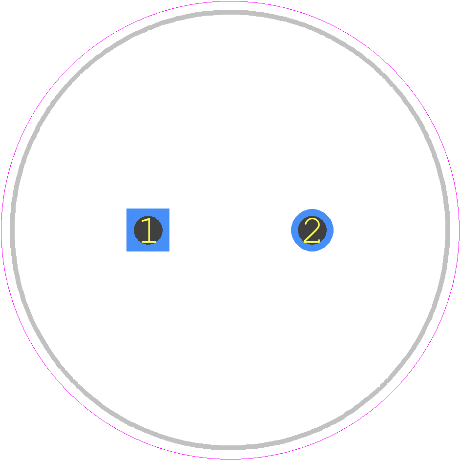 B41605E5688M008 - TDK PCB footprint - Capacitor, Polarized Radial Diameter - Capacitor, Polarized Radial Diameter - 22 × 40