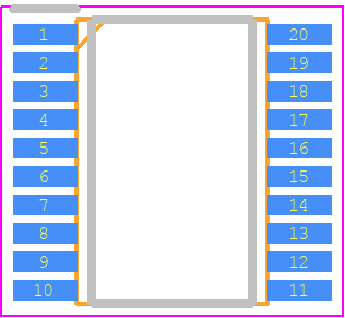 VTSR2001472GUF - Vishay PCB footprint - Small Outline Packages - Small Outline Packages - VTSR-20