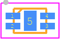 NCV330MUTBG - onsemi PCB footprint - Small Outline No-lead - Small Outline No-lead - UDFN4 CASE 517CE