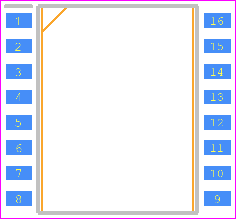 MIC4467CWM - Microchip PCB footprint - Small Outline Packages - Small Outline Packages - 16SOIC