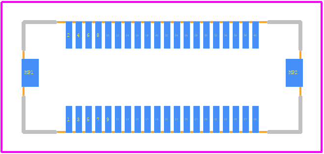 40PS-JMDSS-G-1-TFLFSN - JST (JAPAN SOLDERLESS TERMINALS) PCB footprint - Other - Other - 40PS-JMDSS-G-1-TFLFSN-2