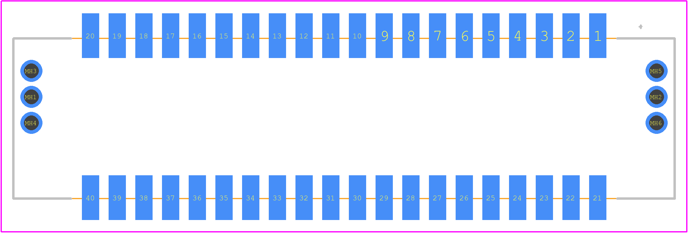 GT25H2-40DP-2.2V - Hirose PCB footprint - Other - Other - GT25H2-40DP-2.2V-1