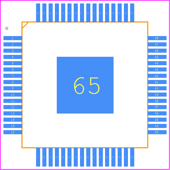 TLF35584QKVS1XUMA2 - Infineon PCB footprint - Quad Flat Packages - Quad Flat Packages - PG-LQFP-64_2023-1