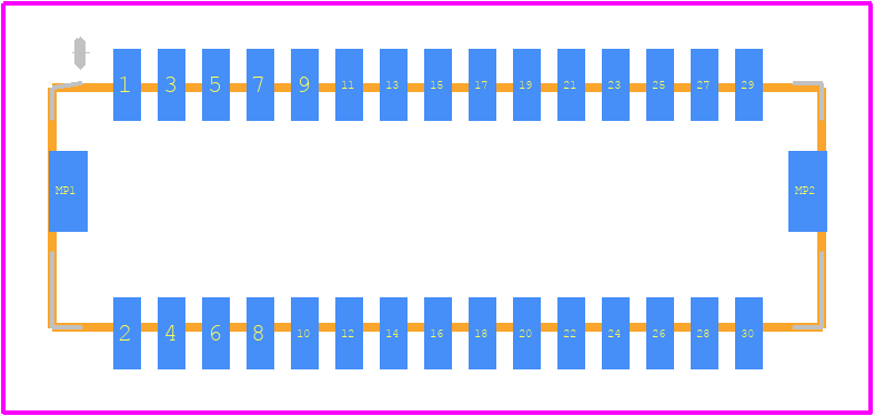 DF20F-30DP-1V(90) - Hirose PCB footprint - Other - Other - DF20F-30DP-1V(90)-2