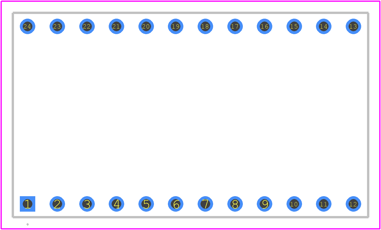 ICS-624-T - Adam Tech PCB footprint - Other - Other - DIP-24