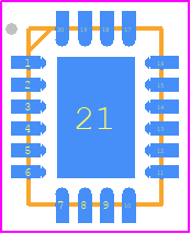 LTC2964IUDC#PBF - Analog Devices PCB footprint - Quad Flat No-Lead - Quad Flat No-Lead - UDC Package 20-Lead Plastic QFN (3mm × 4mm)