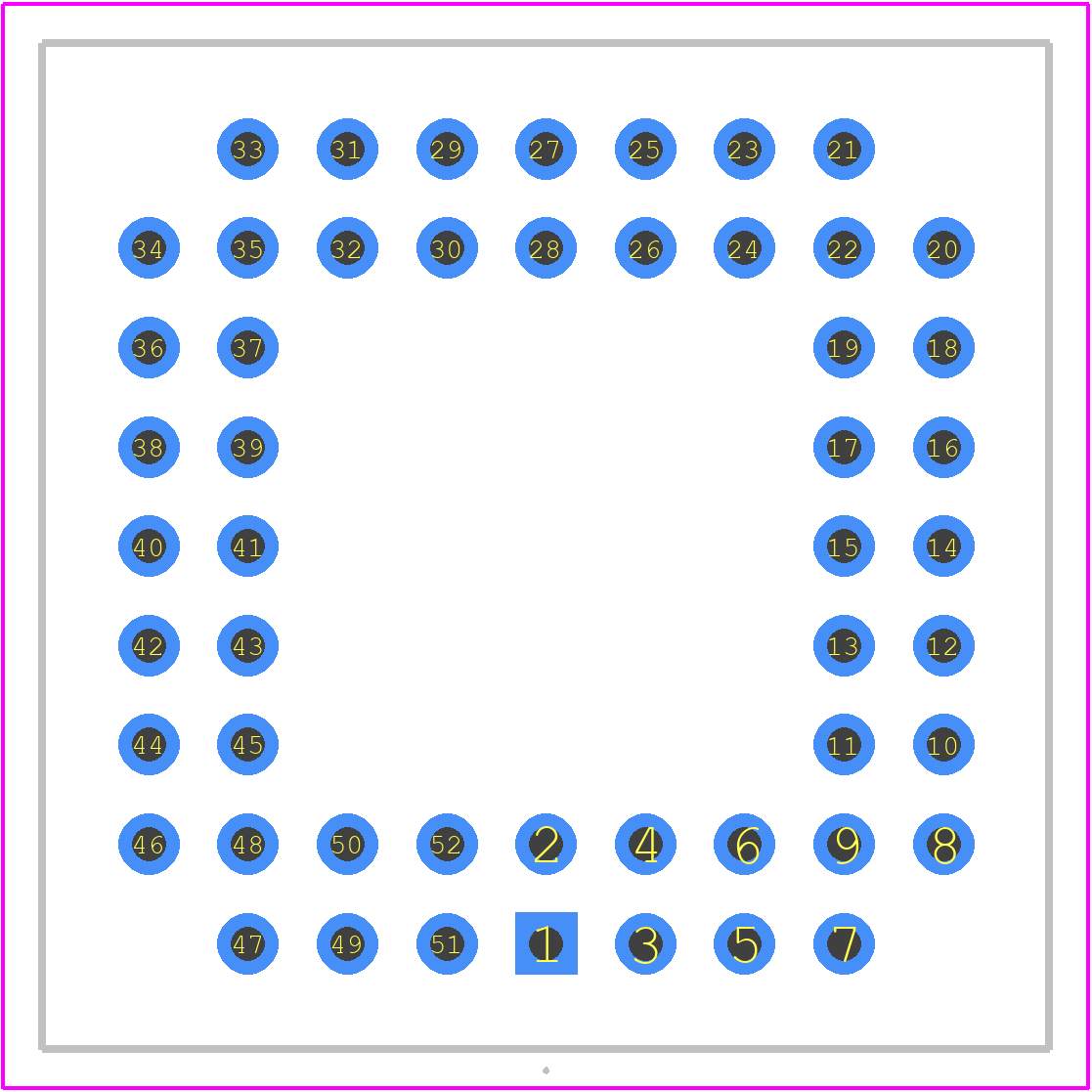 940-44-052-24-000000 - Mill-Max PCB footprint - Other - Other - PLCC 52 (4 x 13)