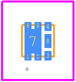 NTLUS4195PZTBG - onsemi PCB footprint - Other - Other - UDFN6 1.6x1.6, 0.5P