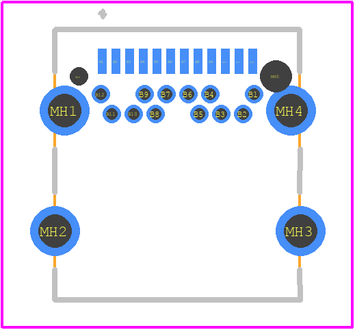 217183-0001 - Molex PCB footprint - Other - Other - 217183-0001-4