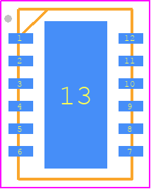 BLP7G22-10,135 - Ampleon USA Inc. PCB footprint - Small Outline No-lead - Small Outline No-lead - SOT1179-2 (HVSON12)