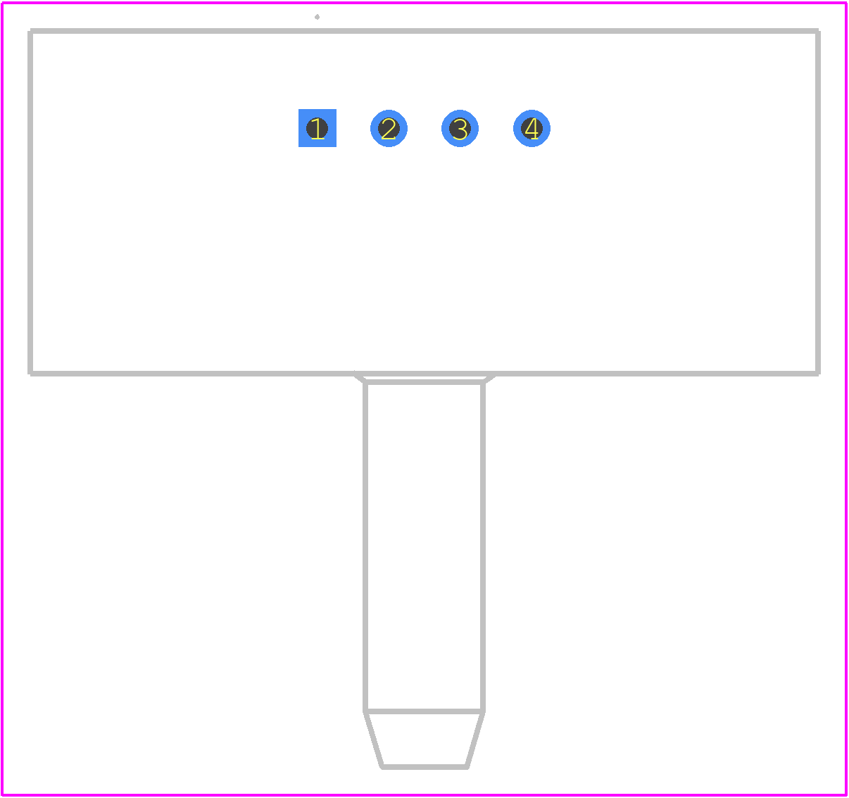 10INCH-D-4V - Amphenol PCB footprint - Other - Other - 4-SIP