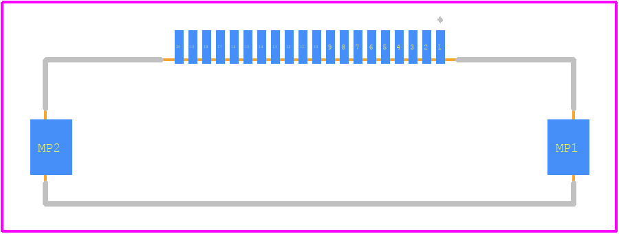 200485-0020 - Molex PCB footprint - Other - Other - 200485-0020-1