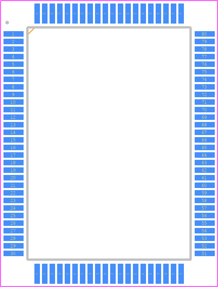 AM53CF96KC - AMD PCB footprint - Quad Flat Packages - Quad Flat Packages - AM53CF96KC