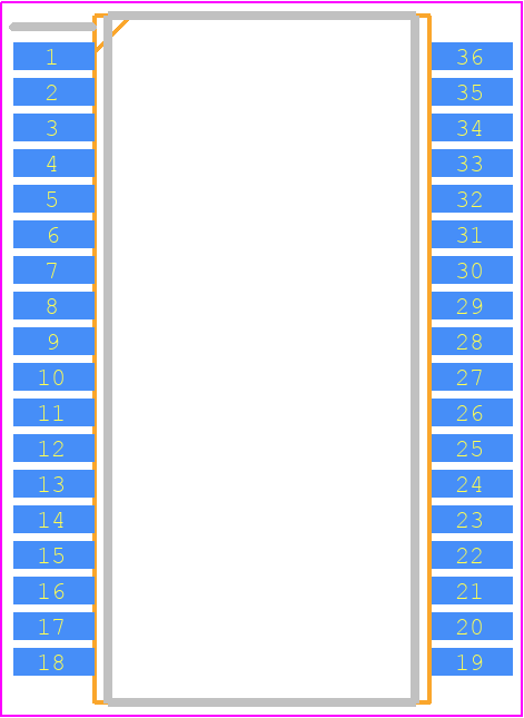 LTC1539IGW#PBF - Analog Devices PCB footprint - Small Outline Packages - Small Outline Packages - GW Package 36-Lead Plastic SSOP (Wide 0.300)