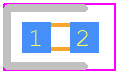 5973327507F - Dialight PCB footprint - LEDs Chip - LEDs Chip - 0402 SMD