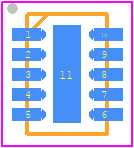 LT8618EDDB#TRPBF - Analog Devices PCB footprint - Small Outline No-lead - Small Outline No-lead - 10-LEAD (3mm × 2mm) PLASTIC DFN-1