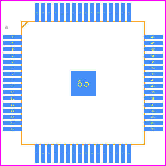 FDA2100LV-T - STMicroelectronics PCB footprint - Quad Flat Packages - Quad Flat Packages - FDA2100LV-T_