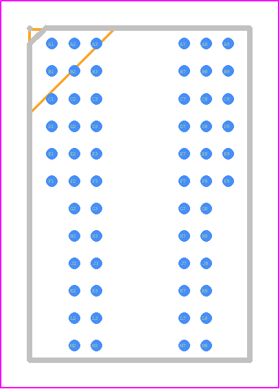 H5DU5182EFR-E3C - Hynix PCB footprint - BGA - BGA - 60Ball FBGA