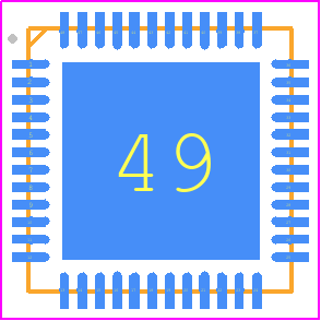 MADR-011007-TR0500 - MACOM PCB footprint - Quad Flat No-Lead - Quad Flat No-Lead - Lead-Free 6 mm 48-Lead PQFN